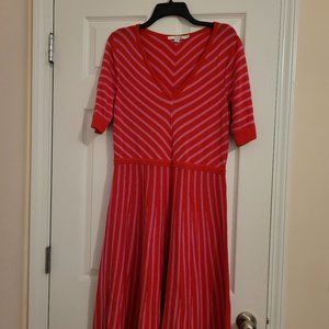 Red, striped dress